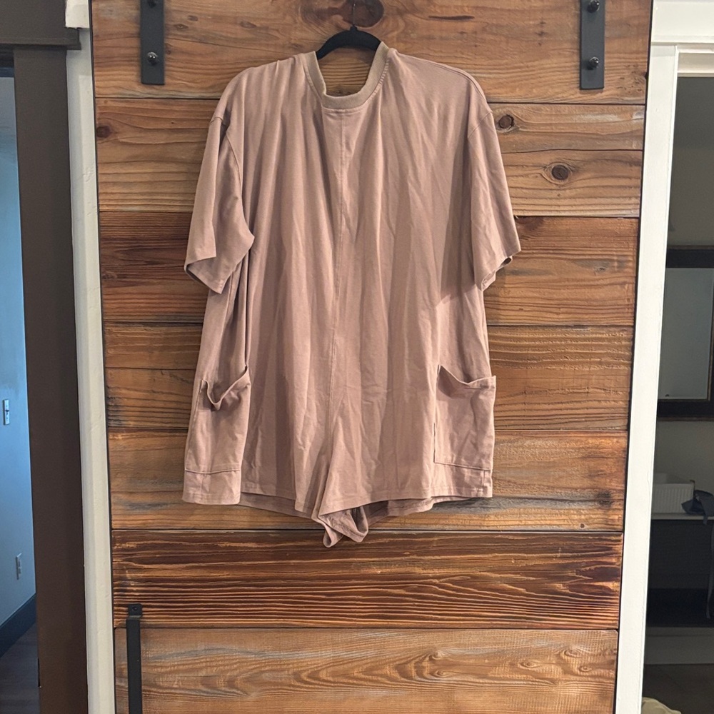 Open back short Romper worn 1x